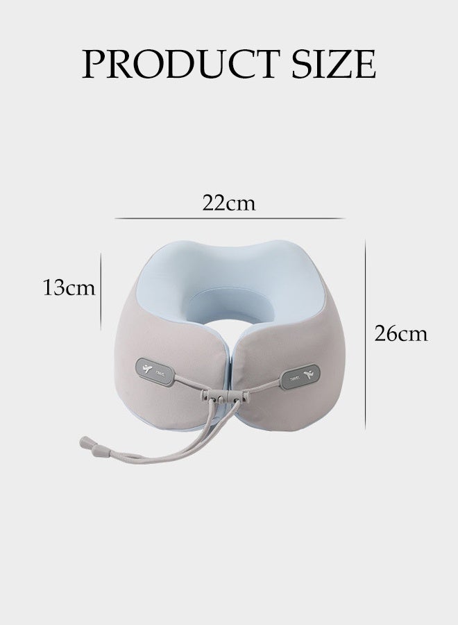 DUNISO Travel Pillow for Airplane Memory Foam Neck Pillow Neck with Storage Carry Bag， Support to Relieve Neck Tension Lightweight Compact Breathable Flight Pillow Comfortable U-shaped Pillow for Airplane Car Office Home Travel Camping  - Image 4