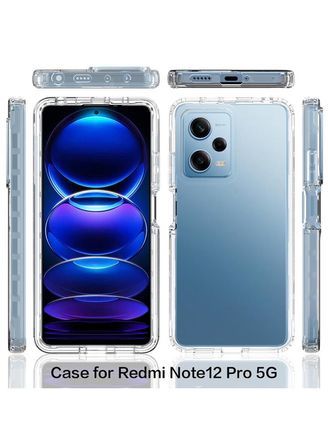 S-TOP Case For Redmi Note 12 Pro 5G Global Shockproof Clear Gradient PC + TPU Phone Case - Image 2