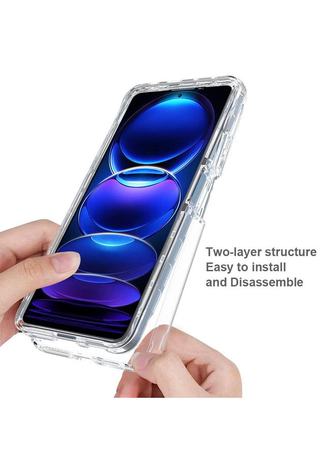 S-TOP Case For Redmi Note 12 Pro 5G Global Shockproof Clear Gradient PC + TPU Phone Case - Image 3