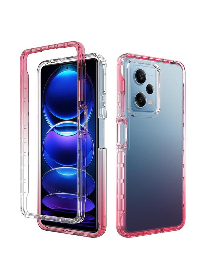 S-TOP Case For Redmi Note 12 Pro 5G Global Shockproof Clear Gradient PC + TPU Phone Case - Image 1