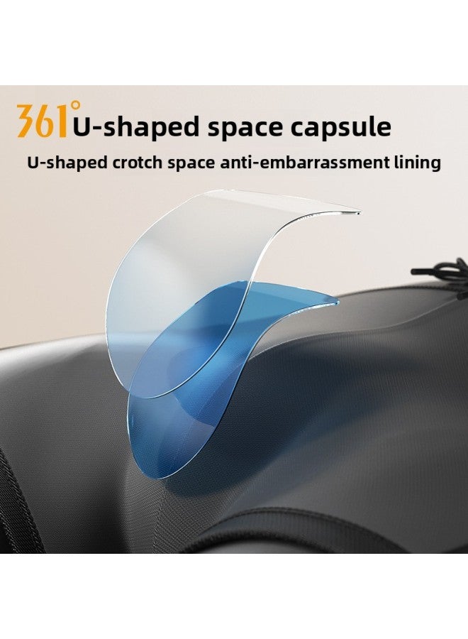 Loquat 361 Swimming Trunks Men's 2023 Men's Swimming Trunks Double-layer Anti-embarrassment Swimming Trunks Men's Comfortable Swimming Trunks Men-Color:Black Five-piece Set 【swimming Trunks + Swimming Caps - Image 5