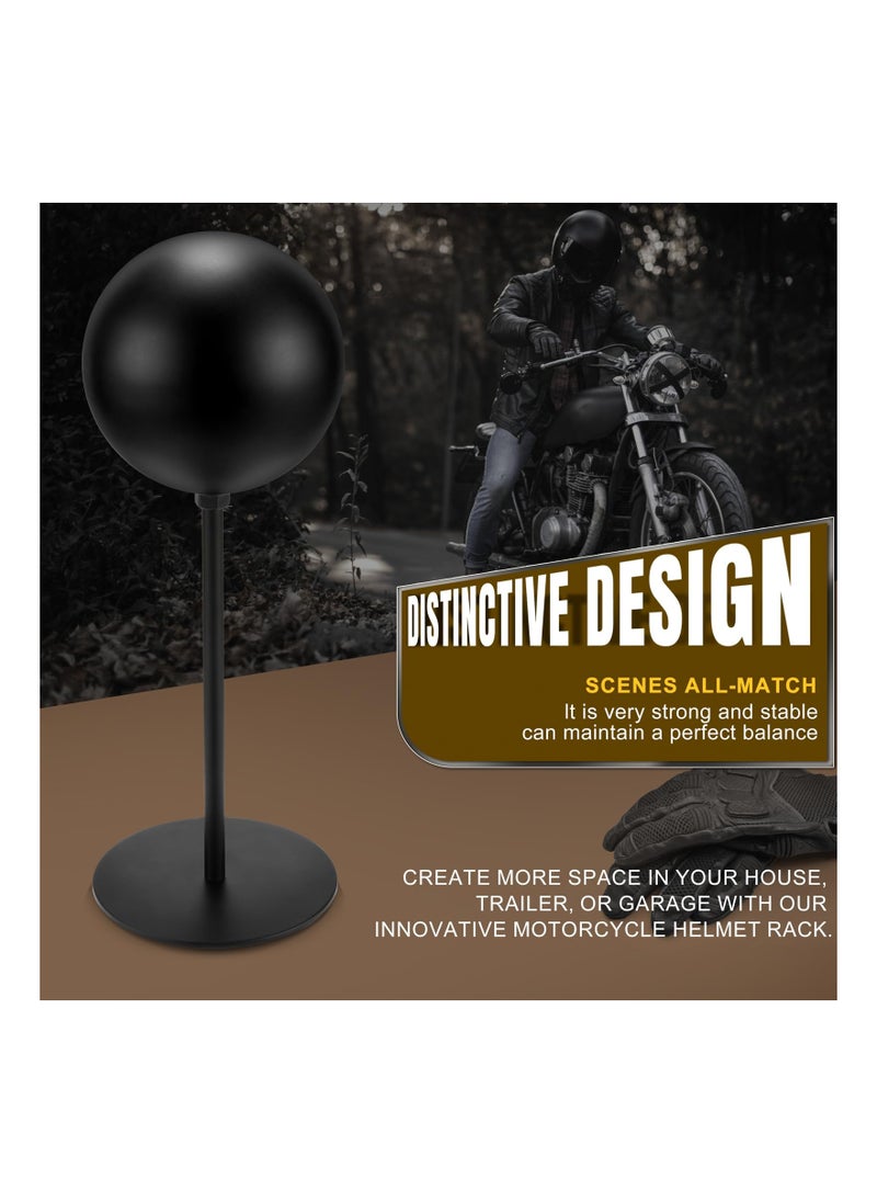 Helmet Stand Metal, Rotation Metal Stand Desktop Hanger Rack Helmet Stand Display for Motocycle Helmet, Caps,Hat, and Rugby Helmet