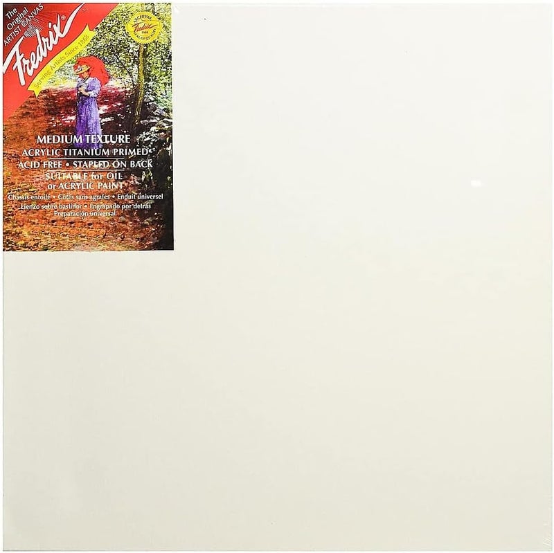 Fredrix 50454 Stretched Canvas 16 by 16Inch
