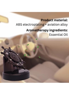 Cologne Solar-Powered Aromatherapy Car Air Freshener - Pirate Wheel Dashboard Decor - XIANGDUO Cologne Fragrance - Removes Odors, Eco-Friendly, Long-Lasting Scent for Car Interiors  - Image 5