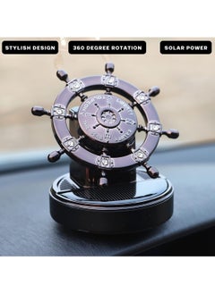 Cologne Solar-Powered Aromatherapy Car Air Freshener - Pirate Wheel Dashboard Decor - XIANGDUO Cologne Fragrance - Removes Odors, Eco-Friendly, Long-Lasting Scent for Car Interiors  - Image 2