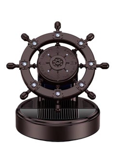 Cologne Solar-Powered Aromatherapy Car Air Freshener - Pirate Wheel Dashboard Decor - XIANGDUO Cologne Fragrance - Removes Odors, Eco-Friendly, Long-Lasting Scent for Car Interiors  - Image 1
