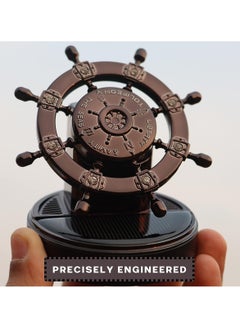 Cologne Solar-Powered Aromatherapy Car Air Freshener - Pirate Wheel Dashboard Decor - XIANGDUO Cologne Fragrance - Removes Odors, Eco-Friendly, Long-Lasting Scent for Car Interiors  - Image 3