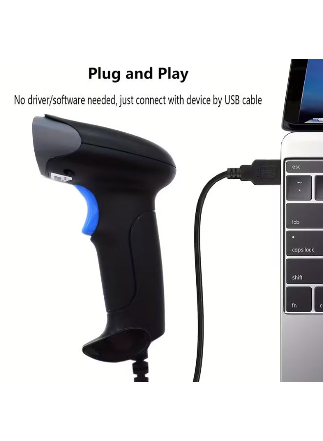 Versatile Handheld USB Wired Barcode & Qr Code Scanner - Supports 1D & 2D Codes For Retail, Supermarkets, And Warehouses - Image 2
