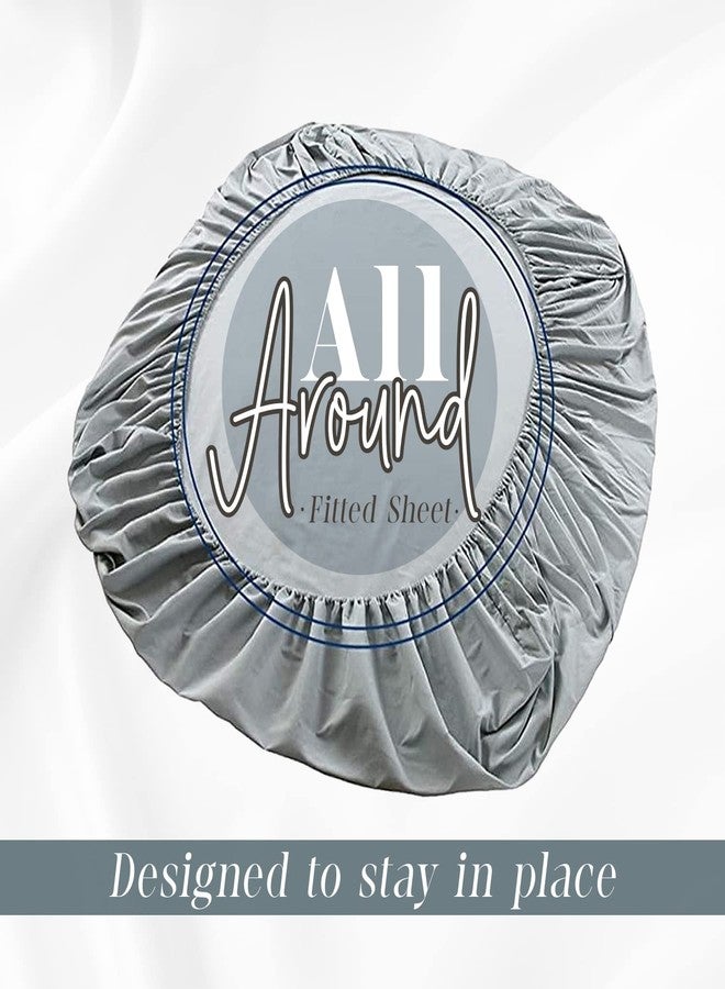 إليجنت كومفورت ملاءة سرير أنيقة ومريحة 1500، قطعة واحدة، بجودة فندقية فاخرة، مصنوعة من أجود أنواع المايكروفايبر الناعم، بجيب عميق يصل إلى 16 بوصة، مقاومة للتجاعيد والبهتان، مقاس كامل، لون أزرق مخضر فاتح. - Image 3