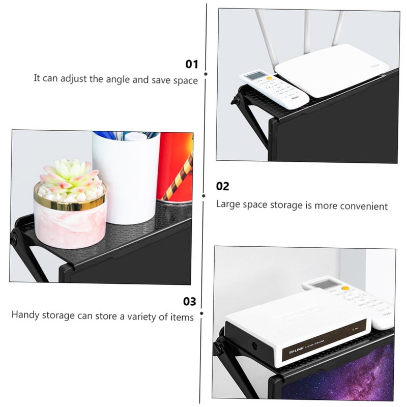 Monitor Stand with Storage Drawer Platform Shelf for Computer Desk TV - Image 5