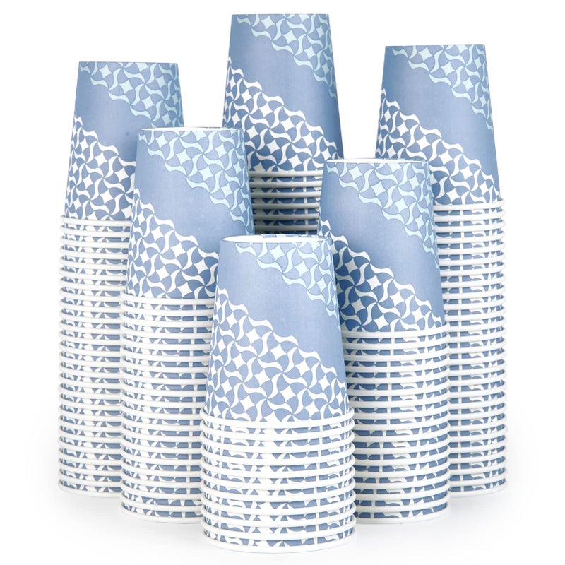 MUCHII 8 oz Paper Cups 300 Count Disposable Coffee Cups for Hot Beverages Water Juice or Tea