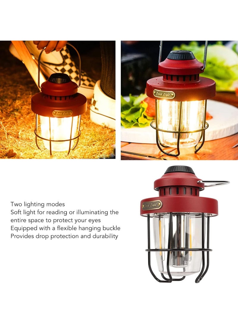 LED Camping Lantern Water Resistant Outdoor Flashlight Rechargeable Bright Rugged Tent Light for Power Outages Hiking Fishing Emergency Power Failure Hurricane USB Cable Included - Image 4