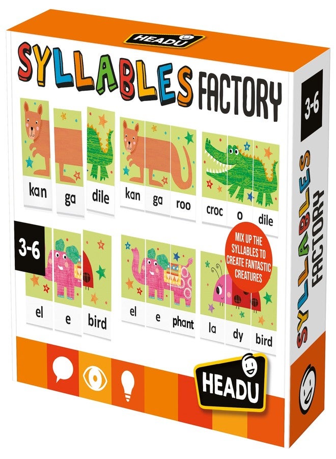 Headu Syllables Factory - Phonics Games Ages 3-6, Educational Toys for 3 4 5 6 Year Old Boys Girls, Preschool Kindergarten Learning Activities, Learning Syllables, Reading Games, Classroom Must Haves - Image 1