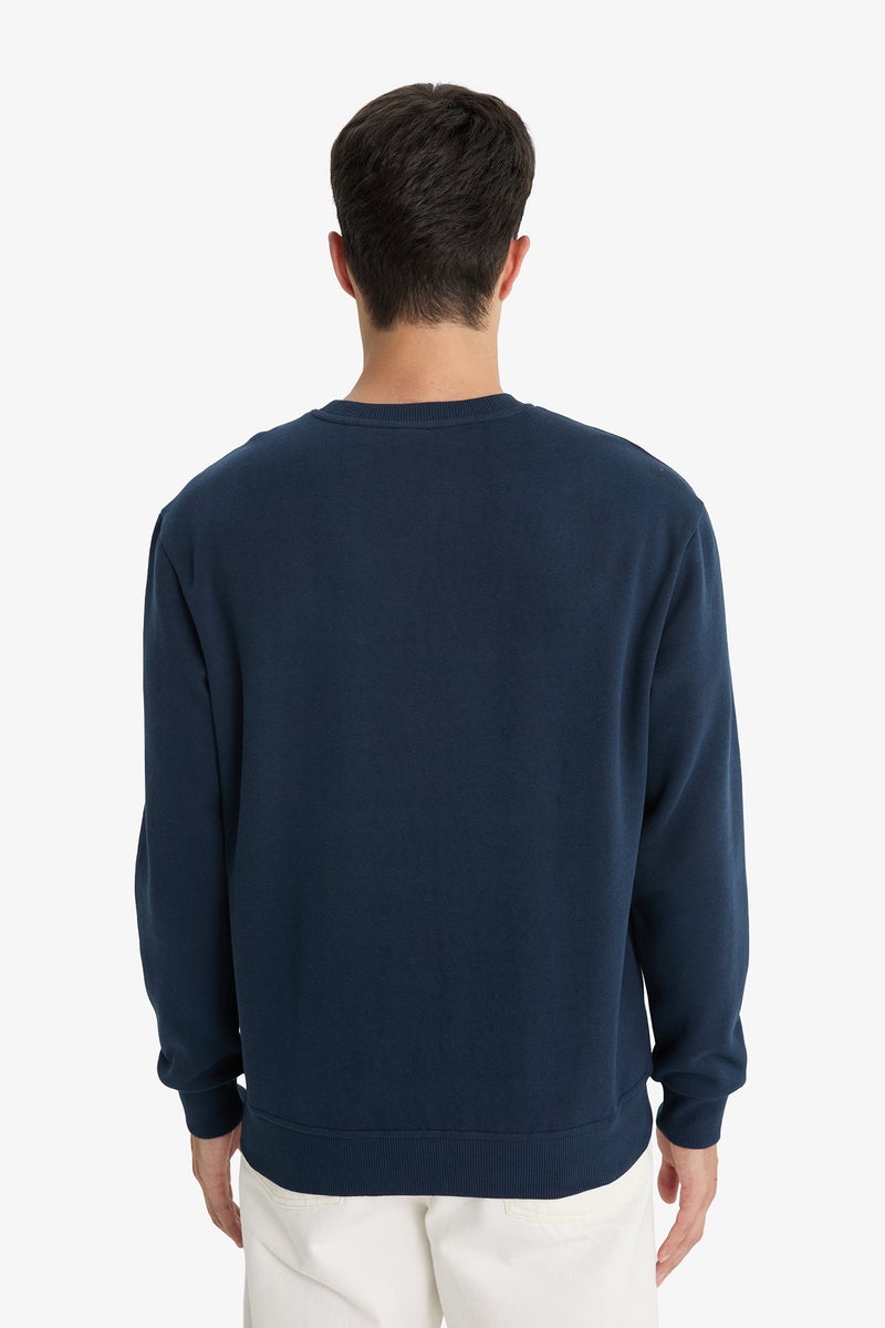 DeFacto Blue Man Regular Fit Sweatshirt Casual - Image 5