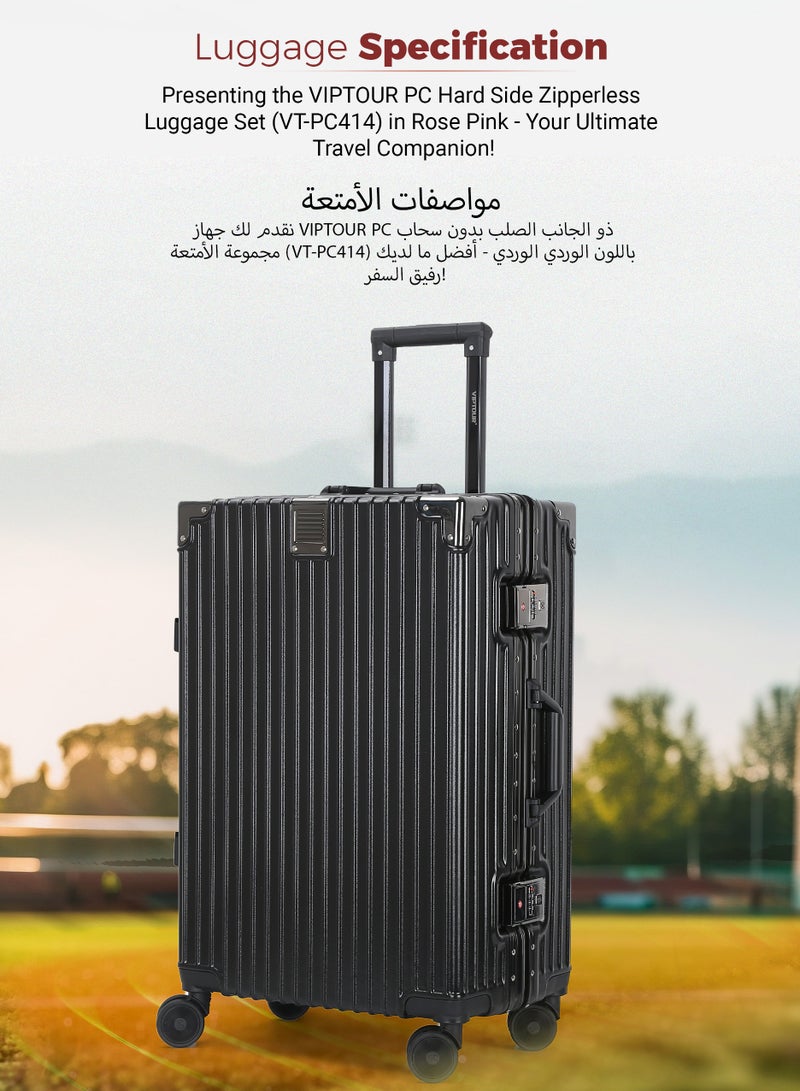 فيبتور مجموعة أمتعة PC صلبة بدون سحاب مكونة من 3 قطع حقيبة سفر قابلة للقفل TSA مقاس 20/25/29 بوصة  - Image 5