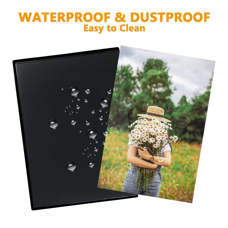 Mingting 10pcs 5x7 Magnetic Picture Frames for Refrigerator Reusable Magnets Fridge Photo Sleeves for Refrigerator Locker Office Cabinet Black - Image 5