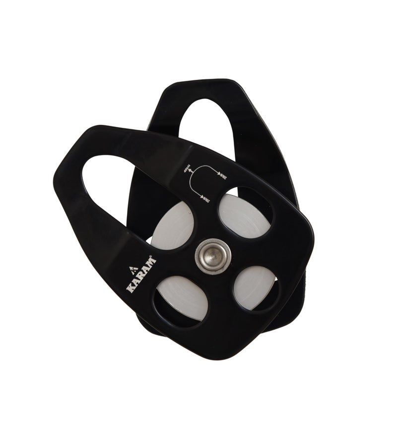 KARAM Aluminium Single Pulley Single Side attachments | Heavy Duty Rope Cable Pulley System for Efficient Load Lifting | Fall Protection Safety Gear | AP012 - Image 4