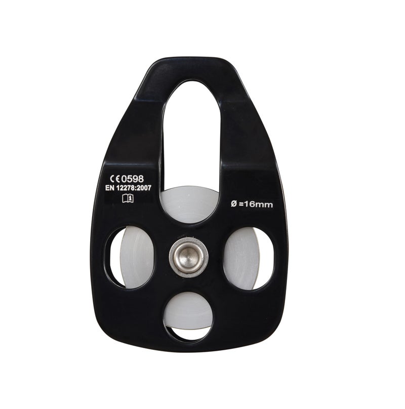 KARAM Aluminium Single Pulley Single Side attachments | Heavy Duty Rope Cable Pulley System for Efficient Load Lifting | Fall Protection Safety Gear | AP012 - Image 1