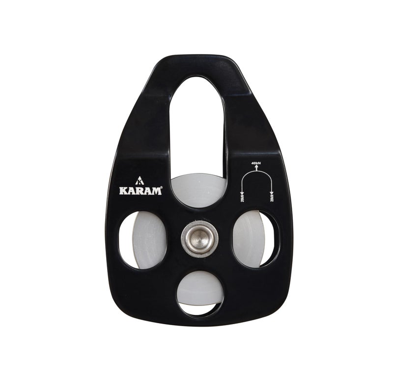 KARAM Aluminium Single Pulley Single Side attachments | Heavy Duty Rope Cable Pulley System for Efficient Load Lifting | Fall Protection Safety Gear | AP012 - Image 3