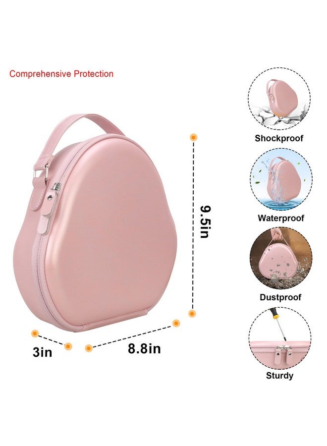 Elonbo Smart Case for Apple AirPods Max Over-Ear Headphones, AirPods Max Hard Carrying Case, Bluetooth Wireless Headphones Travel Protective Cover, Earphone Storage Bag, Pink - Image 2