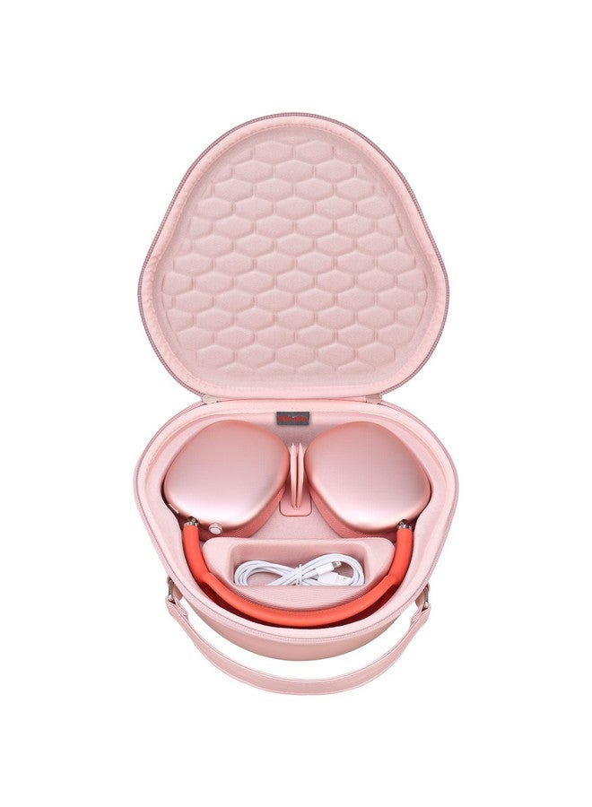Elonbo Smart Case for Apple AirPods Max Over-Ear Headphones, AirPods Max Hard Carrying Case, Bluetooth Wireless Headphones Travel Protective Cover, Earphone Storage Bag, Pink - Image 1