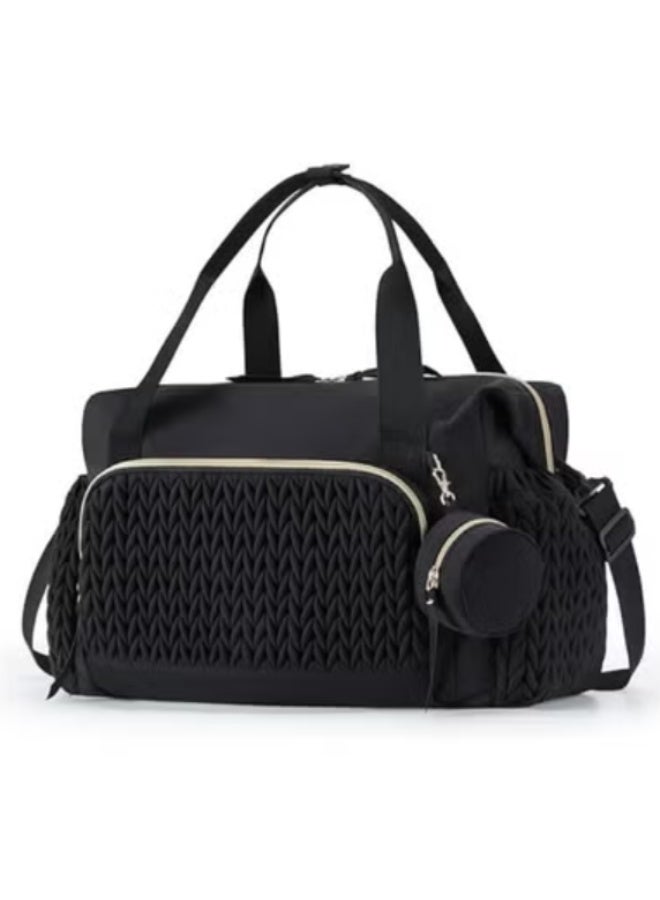 Diaper Bag Backpack for Mom - Large Capacity Hospital Bag for Delivery, Baby Travel Tote with Insulated Bottle Pocket & Wipes Case, Waterproof Handbag