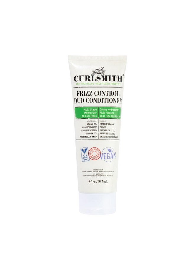 CURLSMITH Frizz Control Duo Hair Conditioner Nourishing Rinse Out Or Leave In Detangling Smoothing For All Curl Types Vegan 237Ml/8 Fl Oz  - Image 1