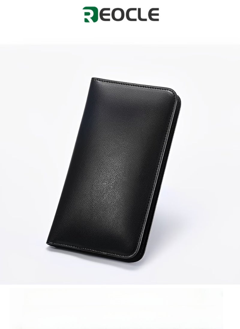 Wireless Charging Phone Case Phone Wallet Case Compatible with MagSafe Wireless Charging RFID Blocking Magnetic Leather Case 8 Card Slot Wireless Charging Protective Case