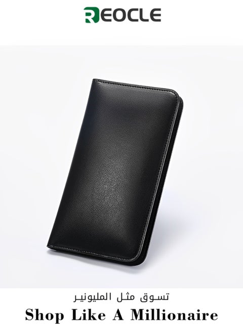 Wireless Charging Phone Case Phone Wallet Case Compatible with MagSafe Wireless Charging RFID Blocking Magnetic Leather Case 8 Card Slot Wireless Charging Protective Case
