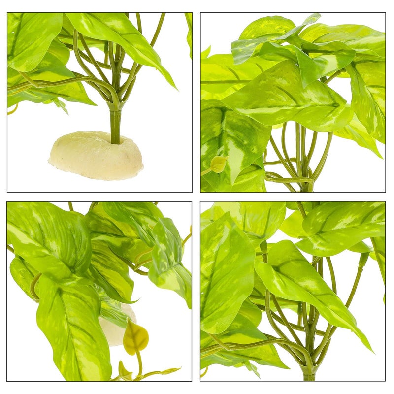 النباتات الزاحفة الاصطناعية ديكور محاكاة واقعي باللون الأخضر لحوض الأسماك ومرابي السحالي - Image 4