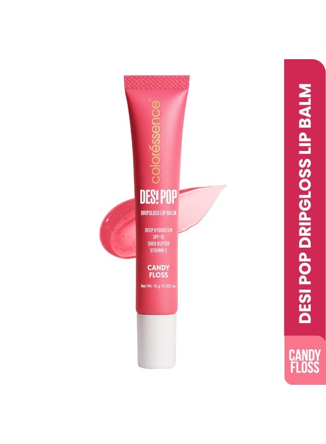 Coloressence Desi Pop DripGloss Lip Balm SPF-15, Candy Floss, 10gm | Lip Gloss Balm for Chapped Dry Pigmented Dark Lips | Deep Hydration | Enriched with Vitamin E, Shea Butter & Coconut Oil - Image 2