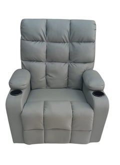 SILA Modern Design Executive Massager Sofa Recliner Leather Grey with Moving and Rocking Sofa and Have More cushion 