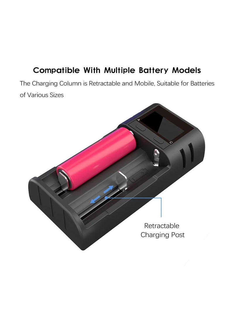 SYOSI 21750 21700 Battery Charger, LCD Intelligent 18650 Battery Charger Smart Charger Intelligent Battery Charger High-Speed Charger for 20700 22700 26650 26700 16340 (RCR123) 17500 17650 17670 18500  - Image 3