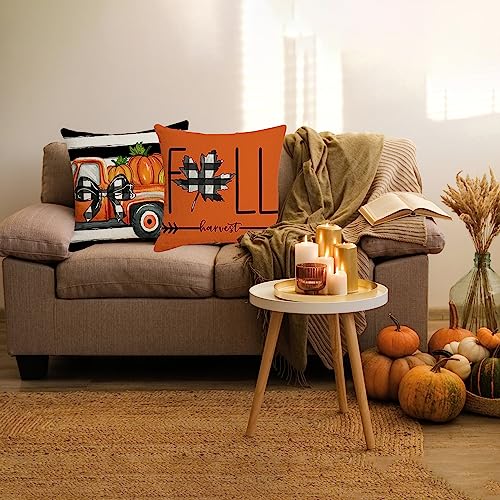 ONFAON Fall Decorations for Home, Fall Pillow Covers 18x18 Set of 4, Thanksgiving Decorations Autumn Cushion Case for Couch - Image 3
