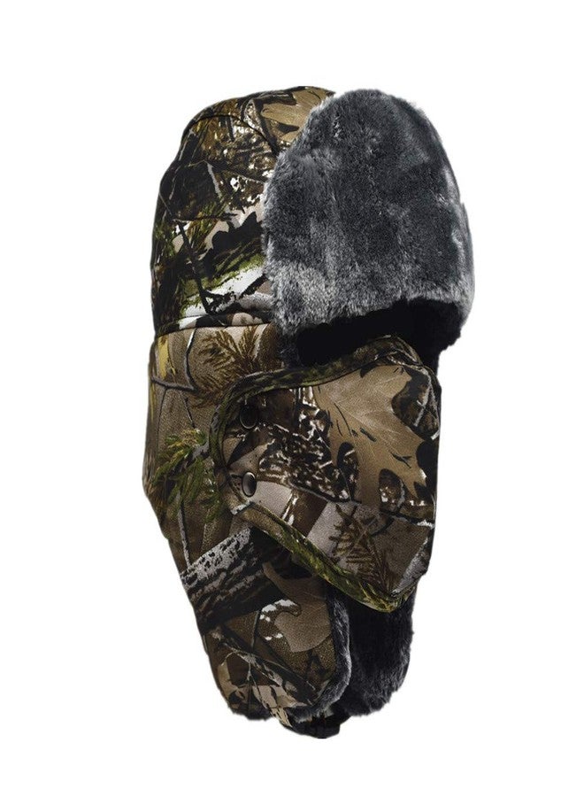 UOUDIO Camouflage Winter Bomber Trapper Hats Ushanka -Men Women Russian Trooper Ear Flaps Hunting Ski Snow Cold Weather Fur Mens Caps Clothes - Image 1