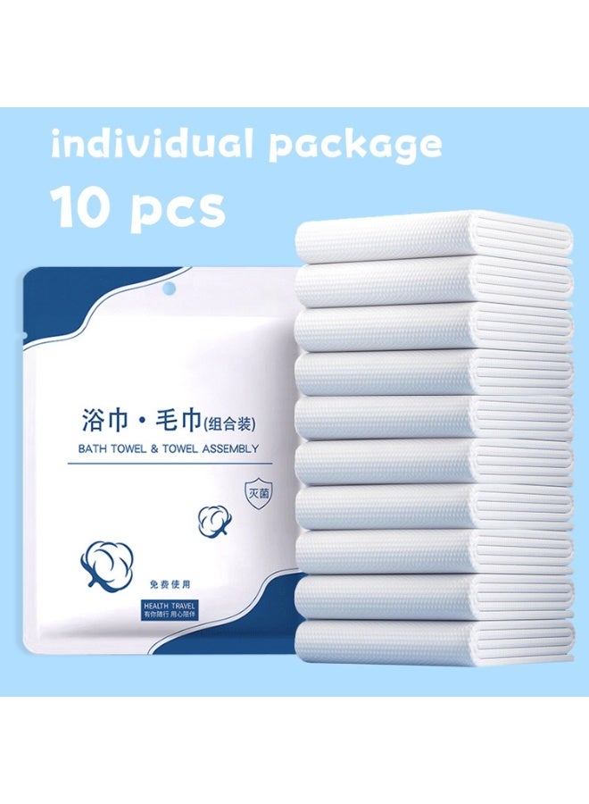 MileMelo 10 Packs of Disposable Bath Towels and Towel Sets Essentials for Travel - Image 3