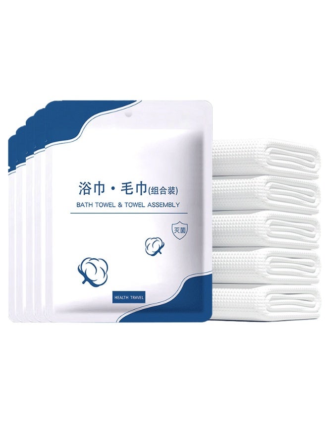MileMelo 10 Packs of Disposable Bath Towels and Towel Sets Essentials for Travel - Image 1