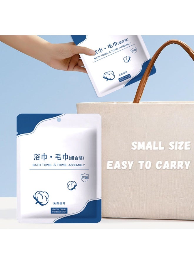MileMelo 10 Packs of Disposable Bath Towels and Towel Sets Essentials for Travel - Image 5
