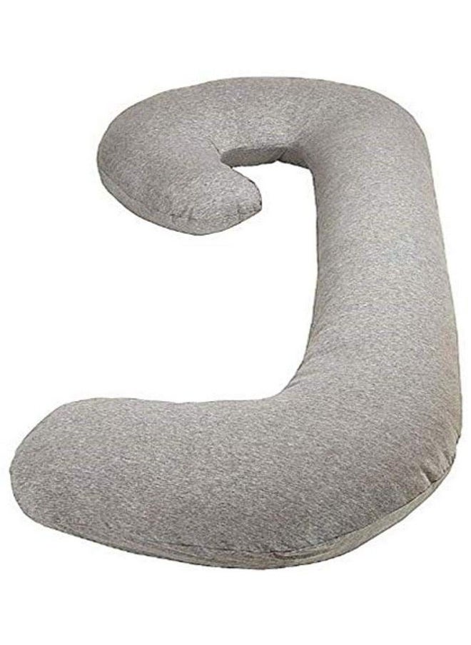 Leachco - Snoogle Chic Jersey - Snoogle Replacement Cover with Zipper for Easy Use - Heather Gray - Image 1