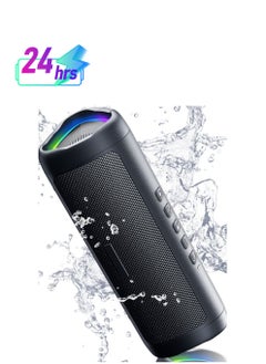 Y&D Bluetooth Speaker with HD Sound, Portable Wireless, IPX5 Waterproof, Up to 24H Playtime, TWS Pairing, BT5.3, for Home Party Outdoor Beach, Electronic Gadgets, Birthday Gift, Black  - Image 1