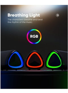 Y&D Bluetooth Speaker with HD Sound, Portable Wireless, IPX5 Waterproof, Up to 24H Playtime, TWS Pairing, BT5.3, for Home Party Outdoor Beach, Electronic Gadgets, Birthday Gift, Black  - Image 4