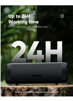 Y&D Bluetooth Speaker with HD Sound, Portable Wireless, IPX5 Waterproof, Up to 24H Playtime, TWS Pairing, BT5.3, for Home Party Outdoor Beach, Electronic Gadgets, Birthday Gift, Black  - Image 3