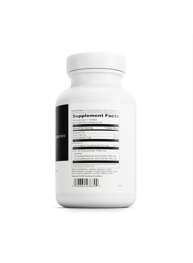 Davinci Labs Omega-3 1000 - Dietary Supplement to Maintain Already Normal Cholesterol Levels and Support Immune System, Hair and Skin* - Gluten-Free - 90 Enteric Coated Softgels - Image 2