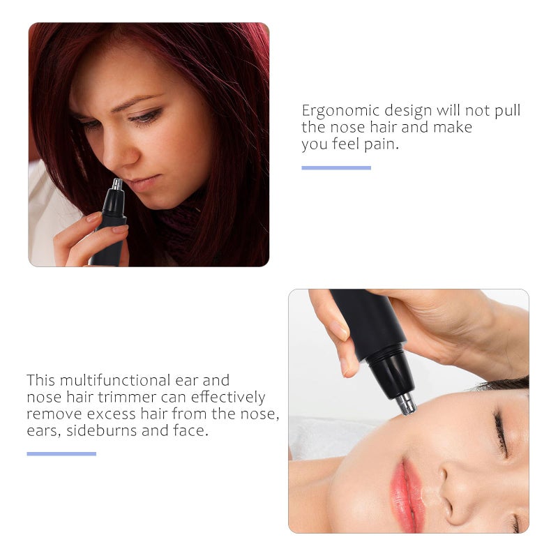 Portable USB Rechargeable Nose Ear Hair Trimmer Black For Men And Women Personal Grooming Device - Image 4
