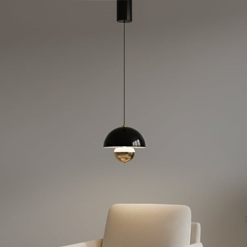 DANUBE HOME Edna Pendant Lamp 2m Adjustable length With Sensors Contemporary Pendant Lamps Hanging Lanterns Built in LED Modern Design Indoor LightingL18xW18xH20cm-Smoke Grey - Image 1