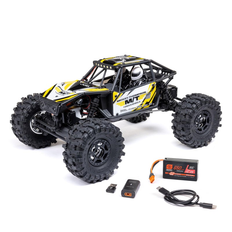 Axial RC Truck UTB18 Capra 4WS 118th 4x4 RTR Comes with Everything Needed to Run Yellow AXI1750T2 - Image 2