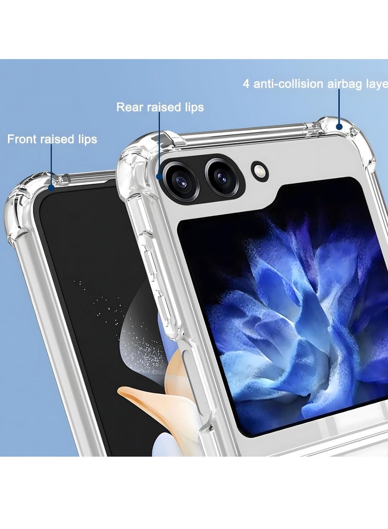 ELTRAZONE Clear Magnetic Case for Samsung Galaxy Z Flip 5 – Slim Shockproof Cover with MagSafe & Wireless Charging Compatibility - Image 3