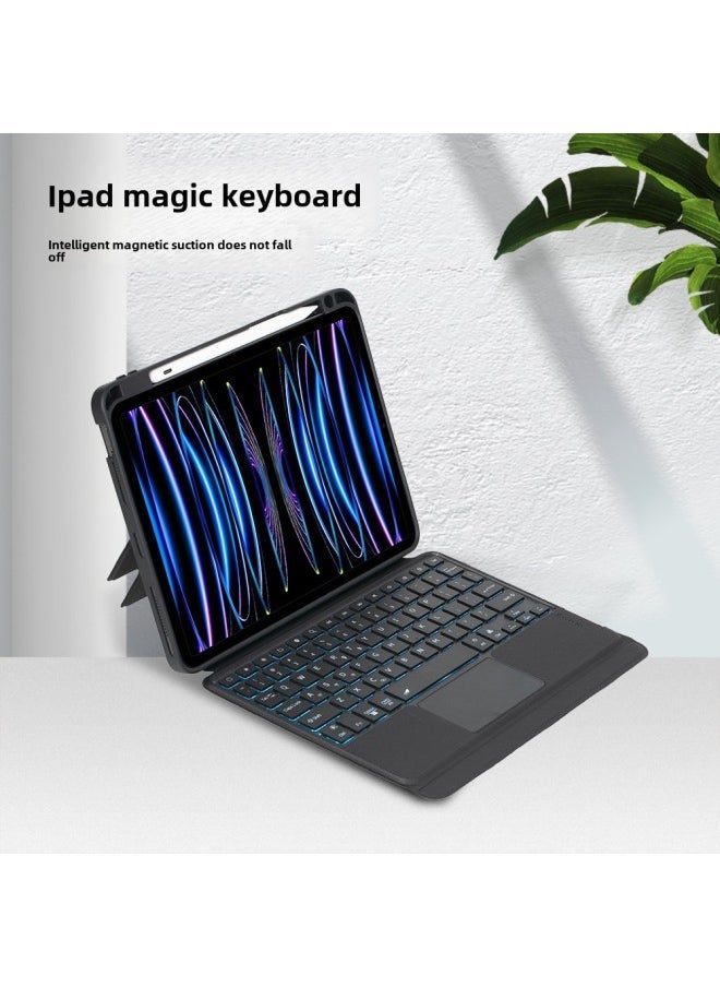 For Ipad Air4/5/6 10.9 Inch Protective Case 24 Pro11 Inch Wonderful Control Split Leather Case Keyboard-Color:business Black-Product Type:Compatible With IPad Pro11/air4-5-6 - Image 2