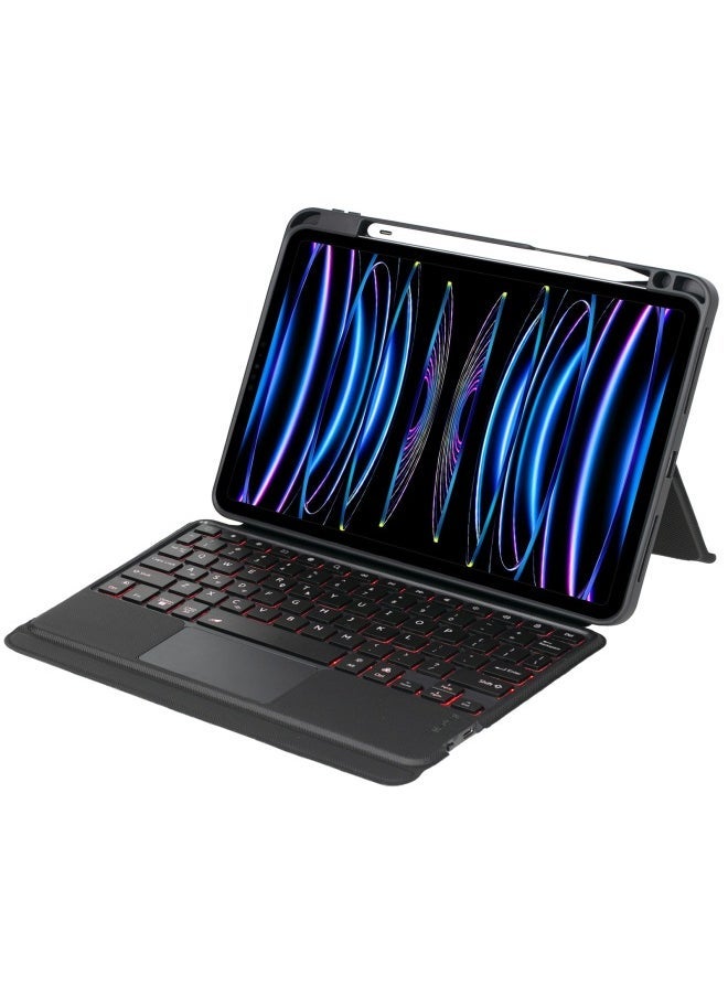 For Ipad Air4/5/6 10.9 Inch Protective Case 24 Pro11 Inch Wonderful Control Split Leather Case Keyboard-Color:business Black-Product Type:Compatible With IPad Pro11/air4-5-6 - Image 1