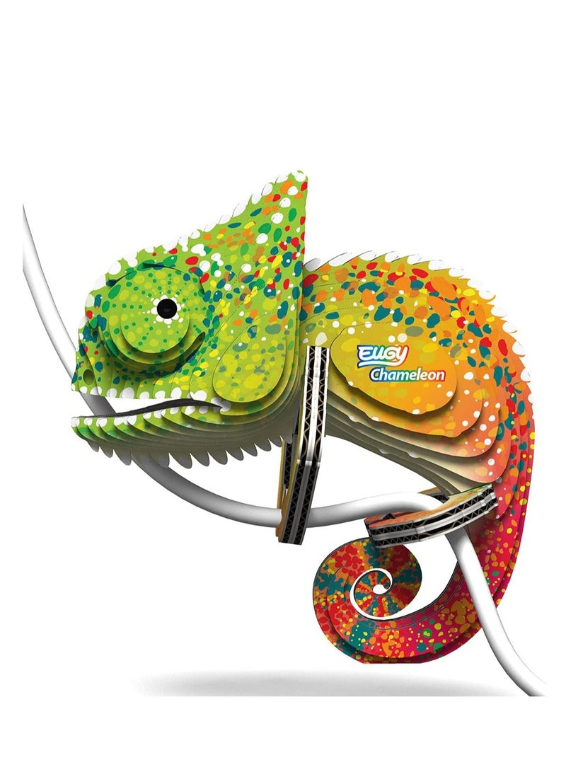 EUGY 3D Chameleon Puzzle - Colorful and Creative Craft Kit for Kids and Collectors - Image 1